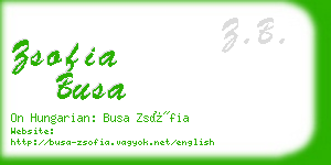 zsofia busa business card